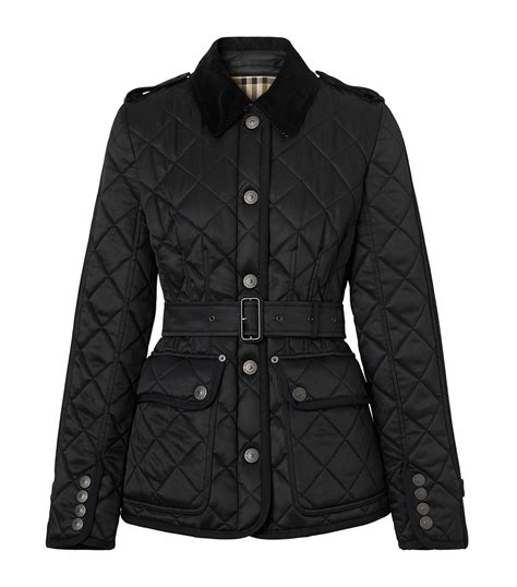 burberry balck jacket|burberry diamond quilted jacket women's.